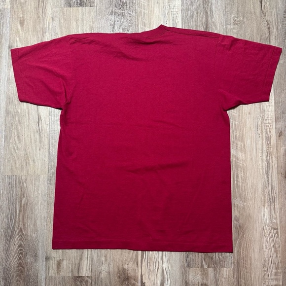 Vintage Lion Tiger Cat t shirt red single stitch screen stars men’s XL 24x30 - Picture 3 of 5